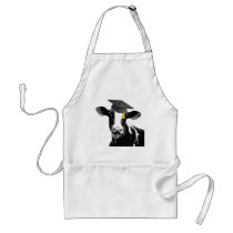 Congratulations Graduation Funny Cow in Cap Apron