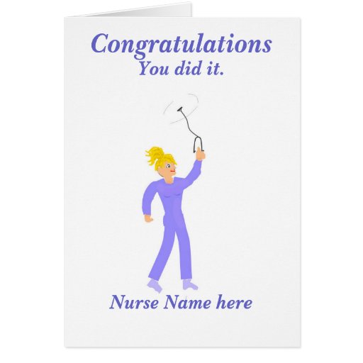 Congratulations Graduation Nurse 'Name' Greeting Card | Zazzle