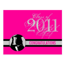 Congratulations Graduation Postcard 3 Gown