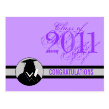 Congratulations Graduation Postcard 5 Gown