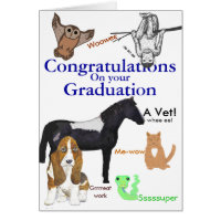 Congratulations Graduation Veterinary Greeting Card
