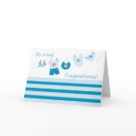 Congratulations Its a Boy Blue Clothes Card