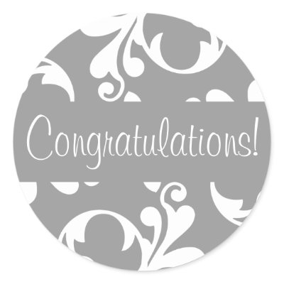 Congratulations Leaf Flourish Envelope Seal Stickers