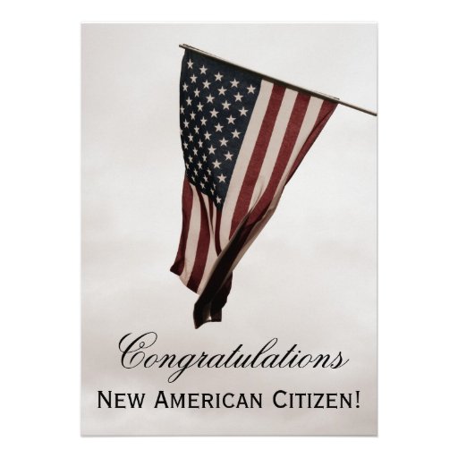 Congratulations New American Citizen!-Celebration Invites