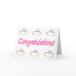 Congratulations New Engagement Paper Card
