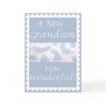 Congratulations-New Grandson Greeting Card