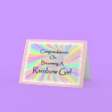Congratulations On Becoming A Rainbow Girl cards