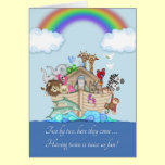 Congratulations on expecting Twins - Noah's Ark cards