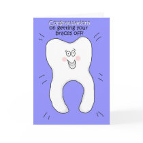 Congratulations on Getting Your Braces Off Card