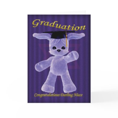 congratulations on graduation  Niece Greeting Card by moonlake