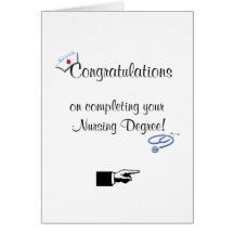 Congratulations on Nursing Degree-Humor Greeting Cards