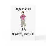 Congratulations on  Passing Test for a Boy Greeting Cards