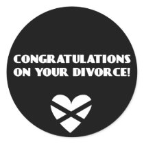 Congratulations on Your Divorce stickers by WildeWear Congratulations on Your Divorce stickers