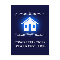 congratulations on your first home : mod home postcards