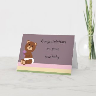 Congratulations on your new baby card