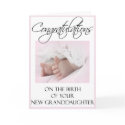 Congratulations on Your New Granddaughter Card