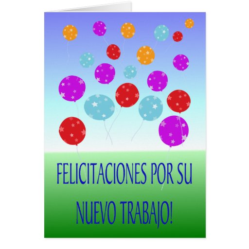 Congratulations On Your New Job Spanish Card Zazzle