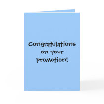 Congratulations on your promotion! cards