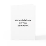 Congratulations on your promotion! greeting cards