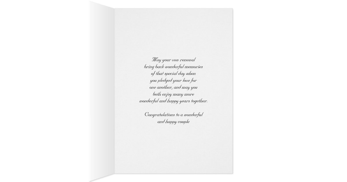 congratulations on your vow renewal with flowers card Zazzle