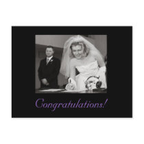 Congratulations On Your Wedding! Joke Ink postcards