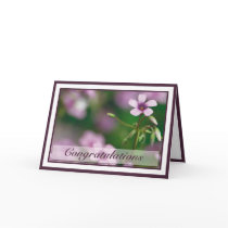 Congratulations - Pink Wood Sorrel Greeting Card