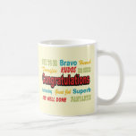 Congratulations Retro Colors Mugs