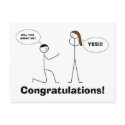 Congratulations! She Said Yes! postcards