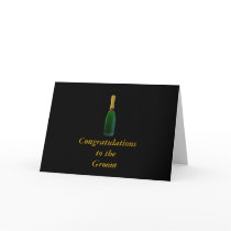 "Congratulations to the Groom" - Champagne/Wine Bo Greeting Card