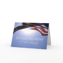 Congratulations US Citizenship US Flag Greeting Cards