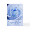 Congratulations Wedding Bridal Lace Rose (blue) cards