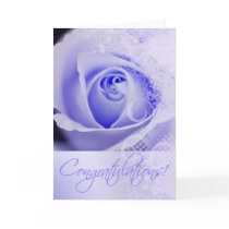 Congratulations Wedding Bridal Lace Rose (purple) cards