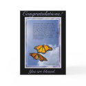 "Congratulations!, You are blessed." Card