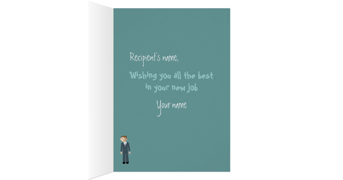 Congratulations You Got The Job Business Man Card Zazzle