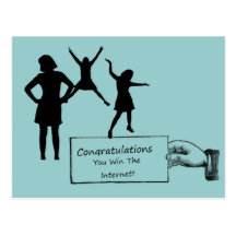Congratulations You Win The Internet Postcard