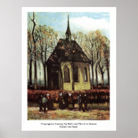 Congregation Leaving the Reformed Church in Nuenen Poster