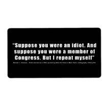 Congress Idiots Quote by Samuel L. Clemens Personalized Shipping Label