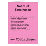 Congress Pink Slip card
