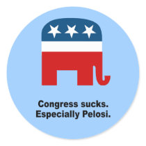 Congress sucks. Especially Pelosi Sticker