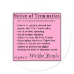 Congressional Pink Slip stickers