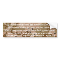 Congressional Research Service on Income Tax Bumper Sticker
