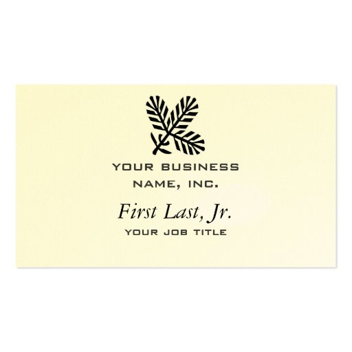 Conifer Branch Business Cards (front side)