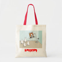 coniglietto hilly lobotomization tote bags