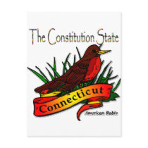 Conn Robin The Constitution State Postcard