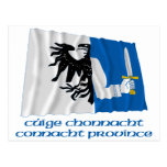 Connacht Province Waving Flag with Name Post Cards