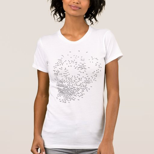 Connect The Dots Skull vintage style womens tshirt