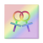 Connected Female Symbols Design Magnet 005