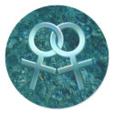 Connected Female Symbols Design Stickers 001