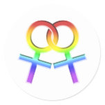 Connected Female Symbols Design Stickers 006