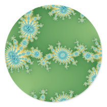 Connected - Fractal Round Stickers